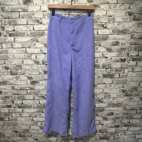 AmyEnjoyLife  Textured Corduroy Purple Pants Women's Size S - Picture 1 of 15